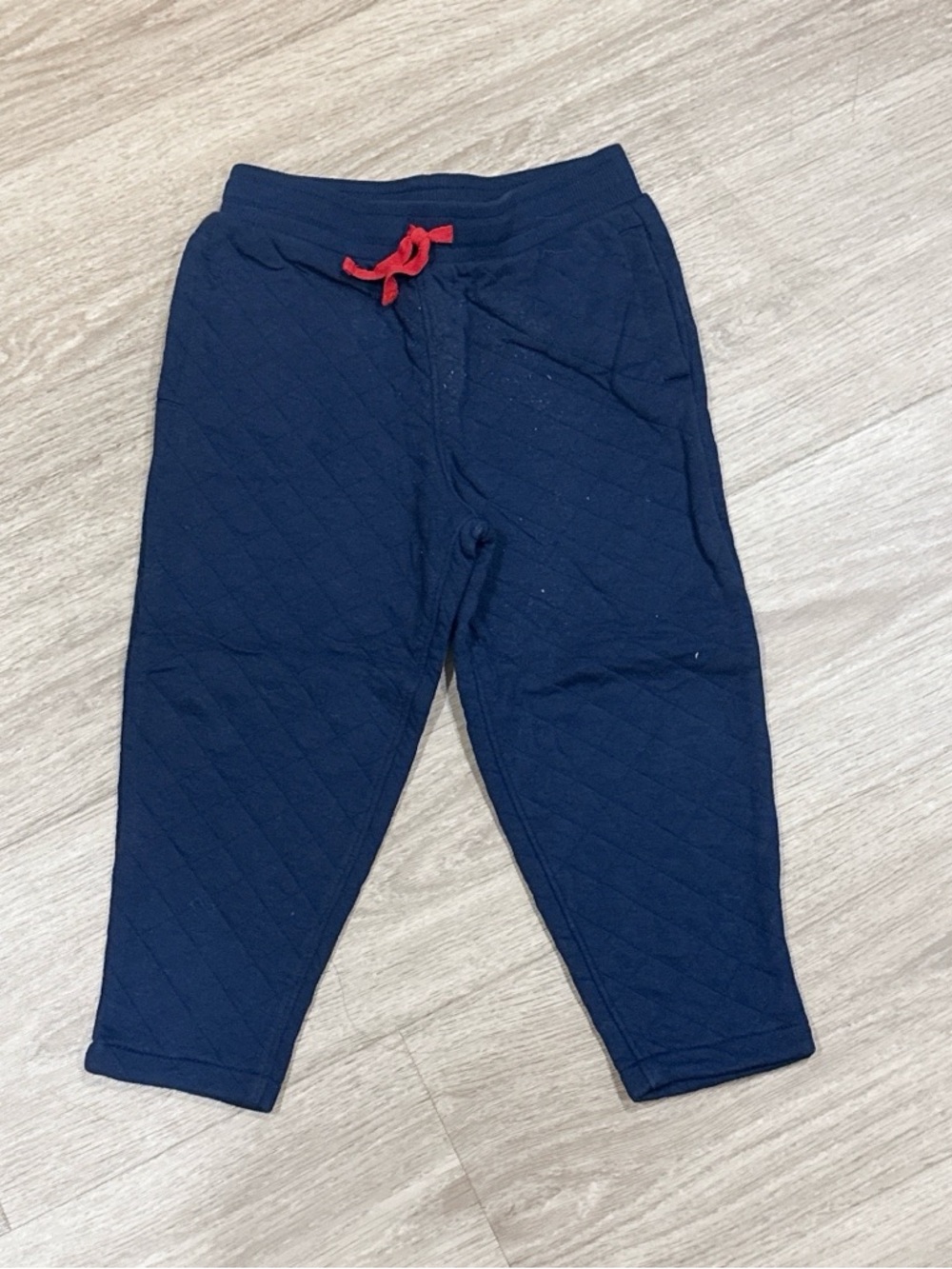 Janie and Jack Navy Quilted kids Joggers - Picture 1 of 3